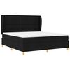 vidaXL Boxspringbett mit Matratze Dunkelgrau 90x190 cm Schwarz Stoff