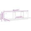 vidaXL Wandschrank 100x16,5x30 cm Artisan-Eiche Holzwerkstoff