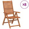 vidaXL Gartenst&uuml;hle 8 Stk. Verstellbar 56x72x107 cm Massivholz Akazie