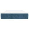 vidaXL Taschenfederkernmatratze Dunkelblau 90x190x20 cm Samt