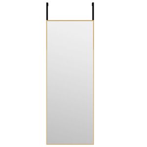 vidaXL T&uuml;rspiegel Golden 30x80 cm Glas und Aluminium