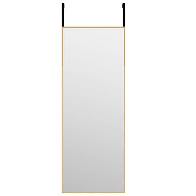 vidaXL Türspiegel Golden 30x80 cm Glas und Aluminium