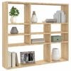 vidaXL Wandregal Sonoma-Eiche 90x16x78 cm Holzwerkstoff