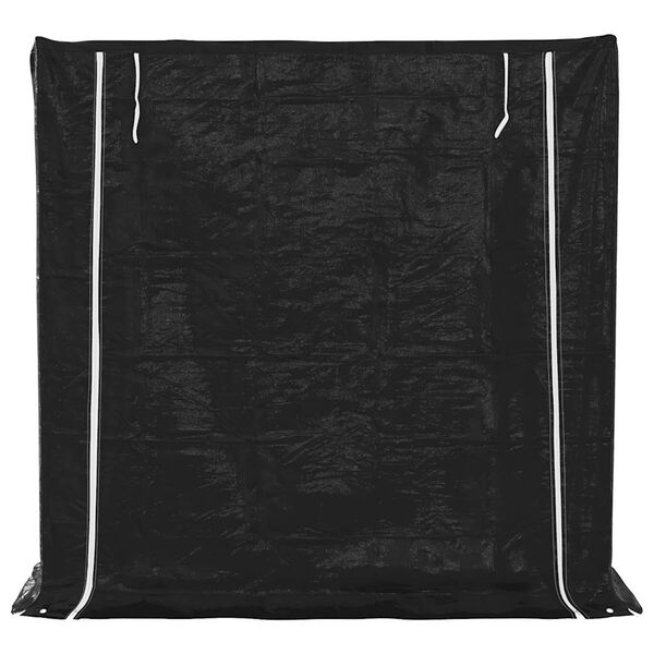 vidaXL Brennholzregal mit Regenschutz 200x60x200 cm Verzinkter Stahl