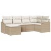 vidaXL Garten Essgruppe 6 stk. Beige und Creme