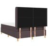 vidaXL Boxspringbett mit Matratze Dunkelbraun 160 x 200 cm Stoff