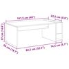 vidaXL Couchtisch Artisan-Eiche 101,5 x 50 x 37 cm Holzwerkstoff