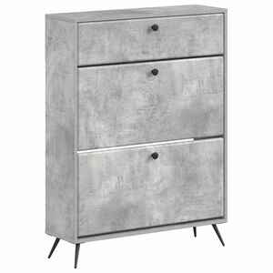 vidaXL Schuhschrank BREDA 78 x 24 x 103 cm Holzwerkstoff Betongrau