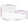 vidaXL Boxspringbett mit Matratze mit Kopfteil Rosa 200 x 200 cm Stoff