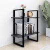 vidaXL Bücherregal 2 Fächer Grau 60x30x70 cm Holzwerkstoff