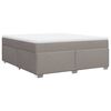 vidaXL Boxspringbett mit Matratze Taupe 180x200 cm Stoff