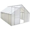 vidaXL Gew&auml;chshaus Polycarbonat und Aluminium 430x250x195 cm