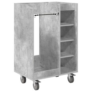 vidaXL Golf Schrank Mit Rad Uni Beton Grau 65 x 45 x 98 cm