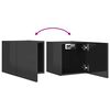 vidaXL TV-Wandschrank Hochglanz-Grau 30,5x30x30 cm