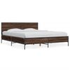 vidaXL Bettgestell Braun Eichen-Optik 160x200 cm Holzwerkstoff Metall