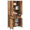 vidaXL Highboard Wandmontiert Altholz 69,5 x 34 x 180 cm Holzwerkstoff