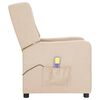 vidaXL Massagesessel Creme Stoff