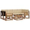 vidaXL Outdoor-Sofagarnitur 7 stk. Natur und Beige