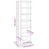 vidaXL Schuhregal Räuchereiche 27,5x27x102 cm Holzwerkstoff
