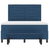 vidaXL Boxspringbett mit Matratze mit Kopfteil Blau 160 x 200 cm Stoff