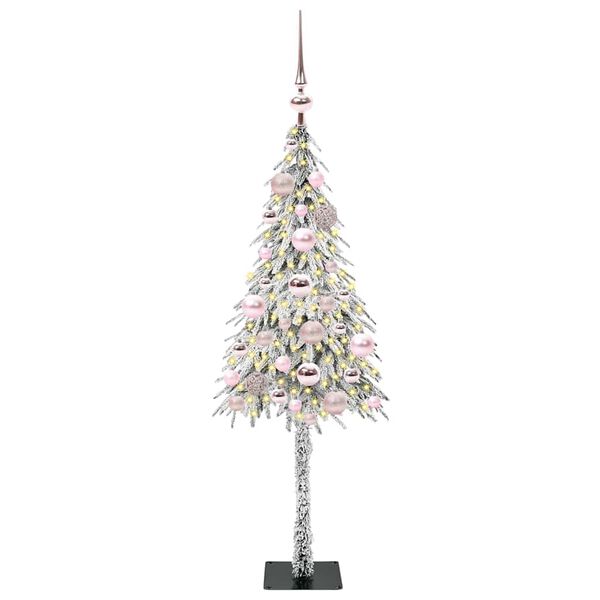 vidaXL Weihnachtsbaum mit 150 LEDs Wei&szlig; 120 cm PE und Stahl