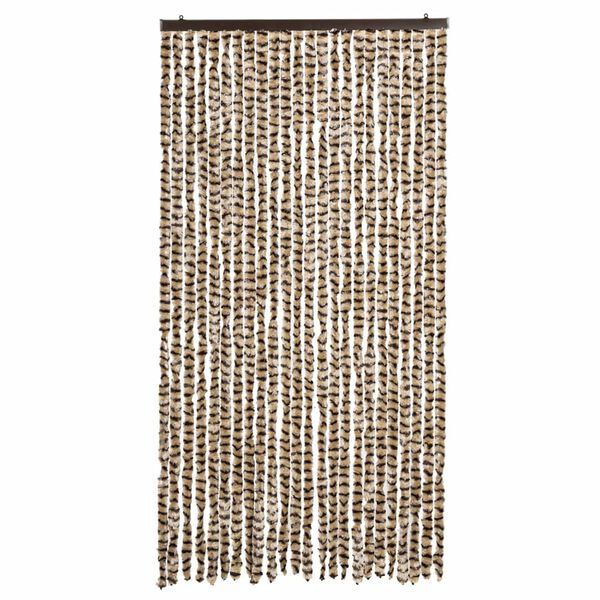 vidaXL Fliegenvorhang Beige und Braun 100x200 cm Chenille