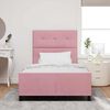 vidaXL Boxspringbett mit Kopfteil Rosa 120 x 190 cm Samt