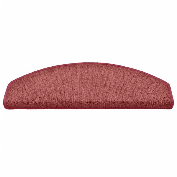 vidaXL Stufenmatten 15 Stk. 65x24x4 cm Bordeaux Halbrund Groß