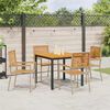vidaXL Garten Essgruppe 5 pcs Beige und Braun Poly-Rattan