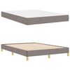 vidaXL Boxspringbett mit Matratze Taupe 140 x 200 cm Stoff