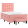 vidaXL Boxspringbett mit Matratze Rosa 120x190 cm Samt