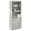 vidaXL Highboard Betongrau 70x35x180 cm Holzwerkstoff