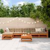 vidaXL Garten-Lounge-Set 7 pcs Wachsbraun Massives Kiefernholz