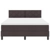 vidaXL Boxspringbett mit Matratze Dunkelbraun 160 x 200 cm Stoff