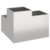 vidaXL Gartenblumentopf Silber 80 x 80 x 60 cm Edelstahl