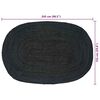 vidaXL Bereichsteppiche Oval Schwarz 152 x 245 cm Jute