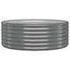 vidaXL Hochbeet Verzinkter Stahl 100x100x36 cm Grau