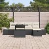 vidaXL Garten-Sofa-Set 6 pcs Schwarz Poly-Rattan