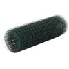 vidaXL Drahtzaun Stahl mit PVC-Beschichtung 10x0,5 m Gr&uuml;n