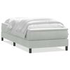 vidaXL Boxspringbett mit Matratze Hellgrau 90x220 cm Samt
