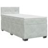 vidaXL Boxspringbett mit Matratze Hellgrau 100 x 200 cm Samt