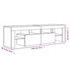 vidaXL TV-Schrank mit LED-Leuchten Braun Eichen-Optik 140x36,5x40 cm