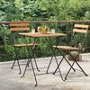 vidaXL Bistrotisch Klappbar 55x54x71 cm Massivholz Teak und Stahl