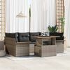 vidaXL Garten-Sofa-Set mit Kissen 7 pcs Grau