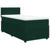 vidaXL Boxspringbett mit Matratze Dunkelgr&uuml;n 90x190 cm Samt