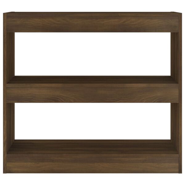 vidaXL B&uuml;cherregal/Raumteiler Braun Eichen-Optik 80x30x72 cm
