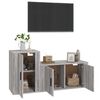 vidaXL 2-tlg. TV-Schrank-Set Grau Sonoma Holzwerkstoff