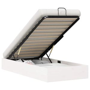 vidaXL Ottoman Bettgestell mit Stauraum Wei&szlig; 75 x 190 cm