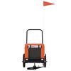 vidaXL Fahrradanhänger Hunde Orange und Schwarz Oxford-Gewebe & Eisen