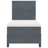 vidaXL Boxspringbett mit Matratze Dunkelgrau 90 x 200 cm Stoff